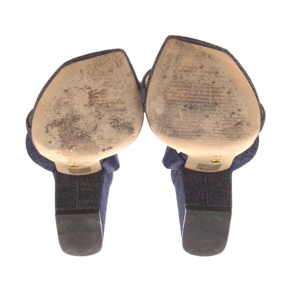 Stuart Weitzman | Denim Block Sandal Slide - image 4